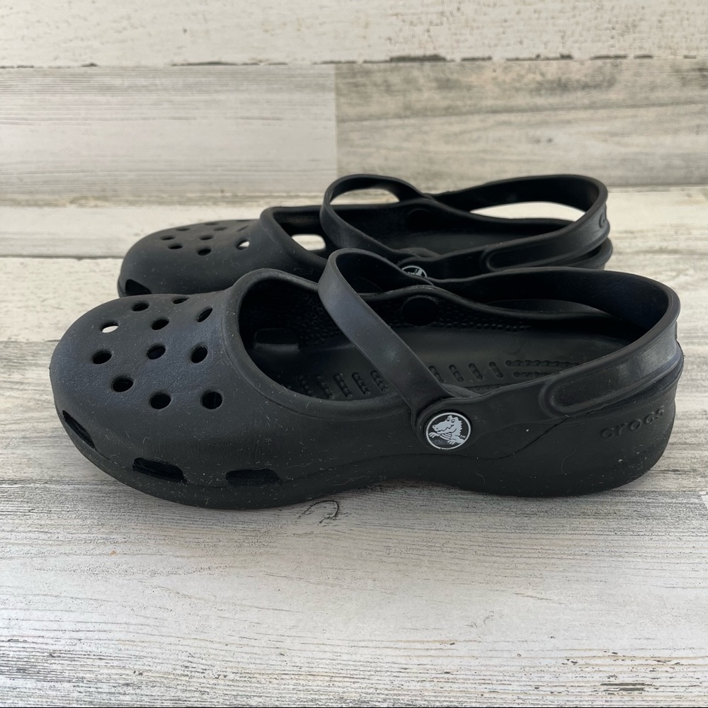 CROCS Black Slingback Sandals Size 7